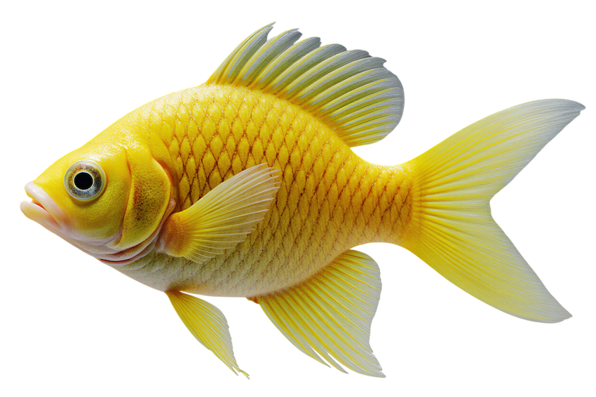 Лимонный декоративный карась